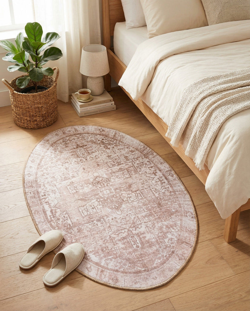 Heritage Elegance Collection Area Rug -  Windsor (Beige) Oval Beige  lifestyle 28