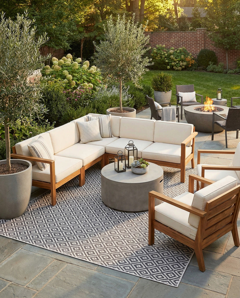 Urban Oasis Rugs Collection Area Rug -  Rooftop (Charcoal Gray) Rectangle Charcoal Gray  lifestyle 8