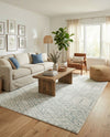 Marrakesh Lattice Collection Area Rug - Casablanca (Ivory Aqua) Rectangle Ivory Aqua  lifestyle 7
