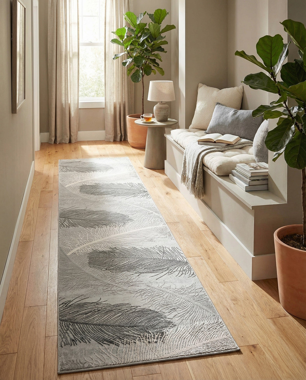 Bloomsbury Elegance Collection Area Rug -  Westminster Runner Gray  lifestyle 82
