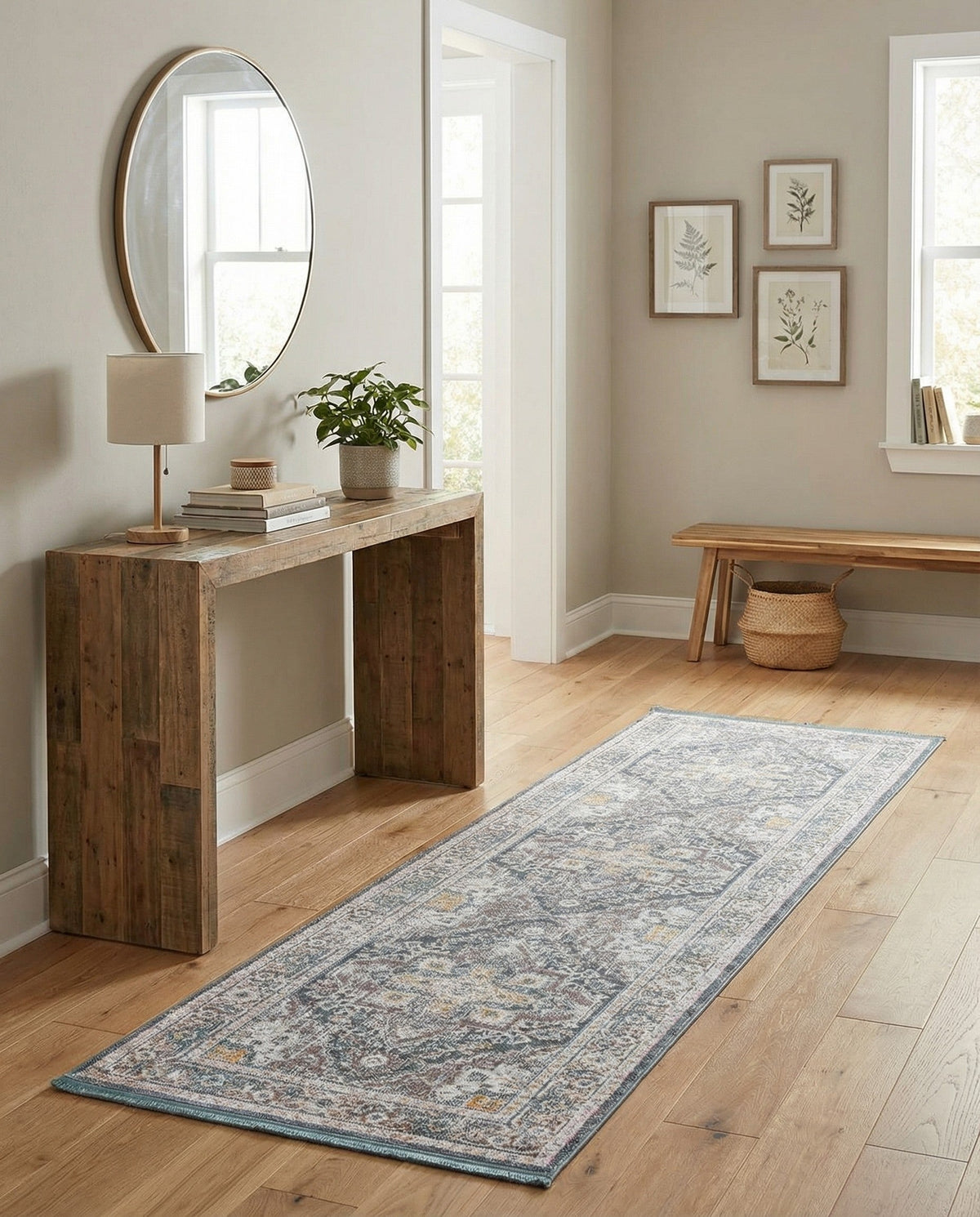 Caribbean Breeze Collection Area Rug -  Andros Runner Gray  lifestyle 162