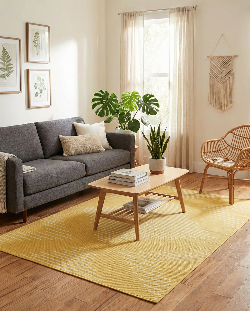 Urban Terrace Collection Area Rug -  Chelsea (Yellow) Rectangle Yellow  lifestyle 14