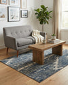 Cascade Range Collection Area Rug - Hood (Blue Gray) Rectangle Blue Gray  lifestyle 8