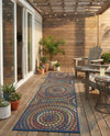 Coastal Terrace Collection Area Rug -  Lagoon Runner Multi  lifestyle 78
