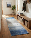 Zagros Shades Collection Area Rug -  Sisakht Runner Blue Gray  lifestyle 58