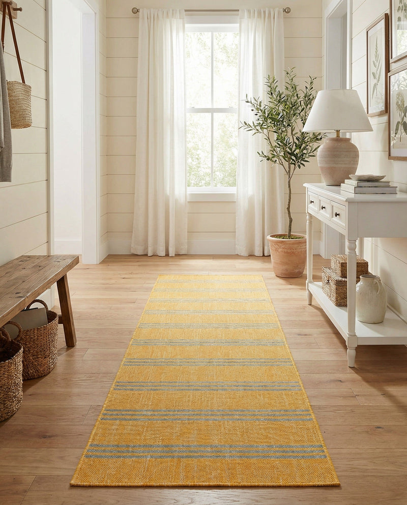 Urban Oasis Rugs Collection Area Rug -  District (Yellow and Aqua) Runner Yellow and Aqua  lifestyle 58