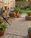 Seaside Stripes Collection Area Rug -  Boardwalk (Natural) Rectangle Natural  lifestyle 11