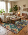 Savannah Threads Collection Area Rug - Greenwich Rectangle Multi  lifestyle 19