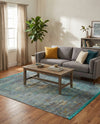 Caribbean Breeze Collection Area Rug -  Martinique Rectangle Turquoise  lifestyle 19