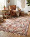 Seville Stripes Collection Area Rug -  Cordoba (Brick Red) Rectangle Brick Red  lifestyle 20