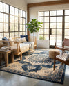 Eden Oasis Collection Area Rug -  Tranquility (Navy Blue) Rectangle Navy Blue  lifestyle 14