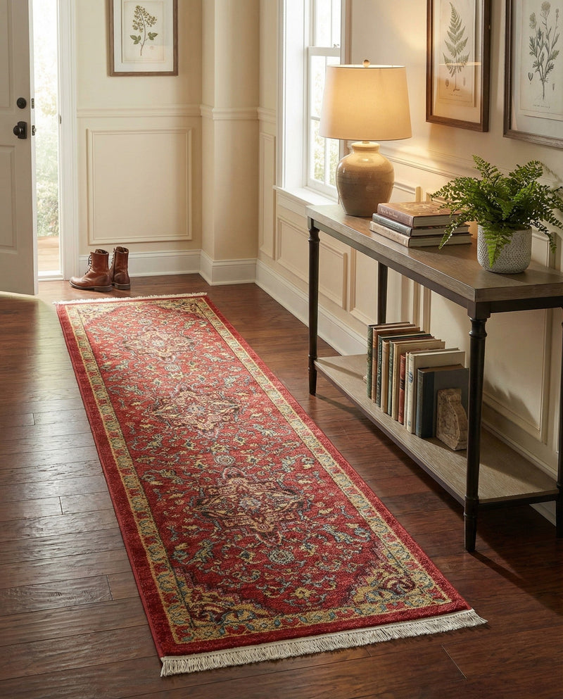 Persian Elegance Collection Area Rug -  Khorasan Runner Red  lifestyle 31