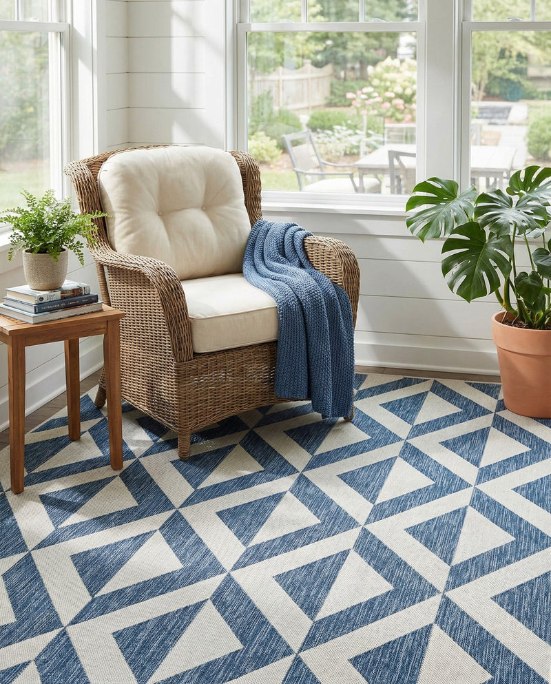 Urban Oasis Rugs Collection Area Rug -  Highrise (Blue) Rectangle Blue  lifestyle 14