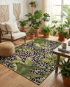 Seaside Blooms Collection Area Rug -  Lotus Rectangle Green  lifestyle 28