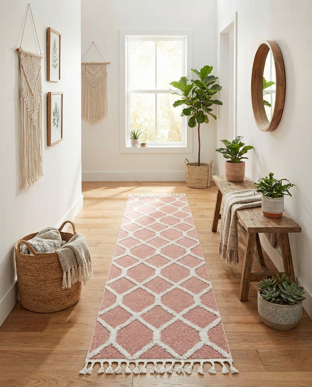Sahara Chic Collection Area Rug -  Tuareg Runner Pink  lifestyle 160