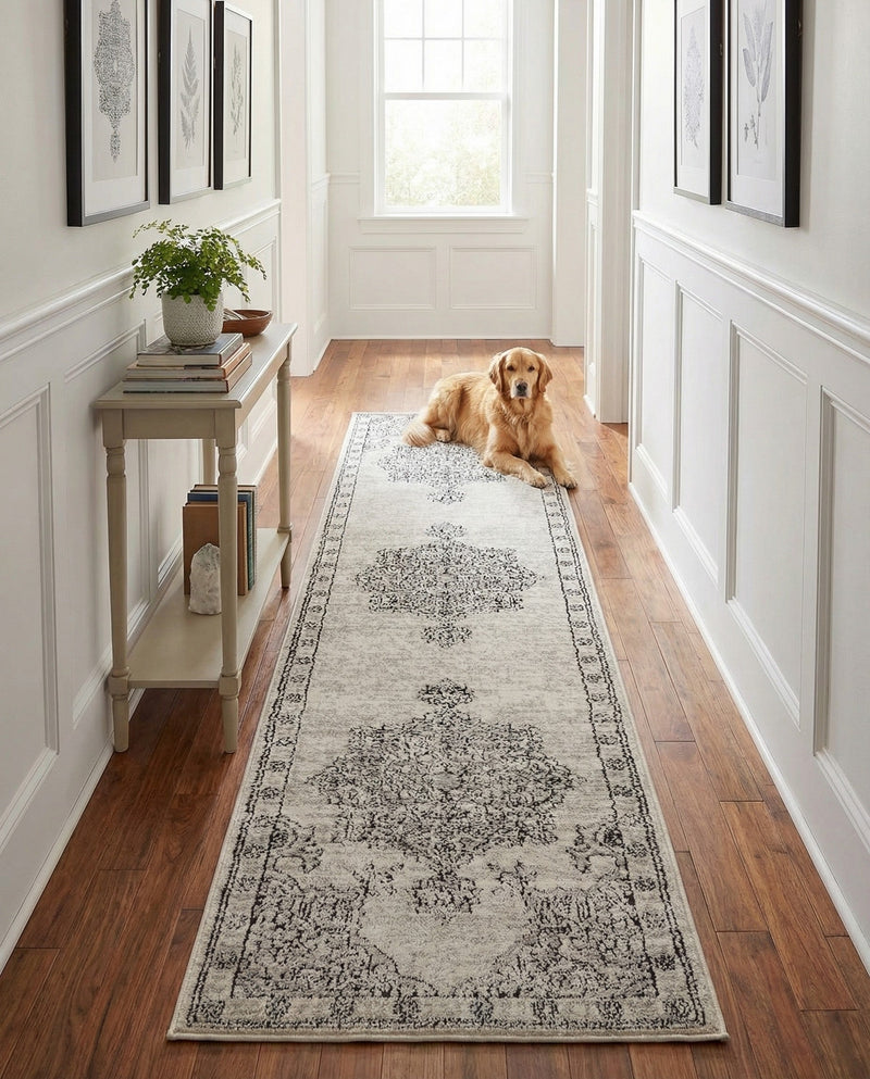 Mykonos Manor Collection Area Rug -  Tinos (Ivory) Runner Ivory  lifestyle 39