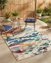 Outdoor Marrakesh Collection Area Rug -  Meknes Rectangle Multi  lifestyle 26