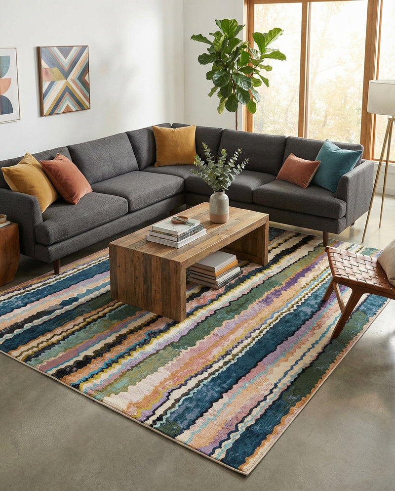 Urban Terrace Collection Area Rug -  Capri Rectangle Multi  lifestyle 12