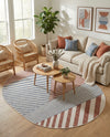 Urban Oasis Rugs Collection Area Rug -  Loft Oval Blue  lifestyle 49