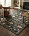 Mesa Oasis Rugs Collection Area Rug - Sundown Rectangle Black  lifestyle 46