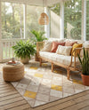 Coastal Haven Collection Area Rug -  Anchorage Rectangle Ivory and Yellow  lifestyle 16