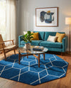 Trellis Mosaic Collection Area Rug - Arborville (Navy Blue) Octagon Navy Blue  lifestyle 35