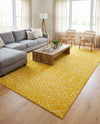 Marrakesh Lattice Collection Area Rug - Casablanca (Yellow) Rectangle Yellow  lifestyle 19
