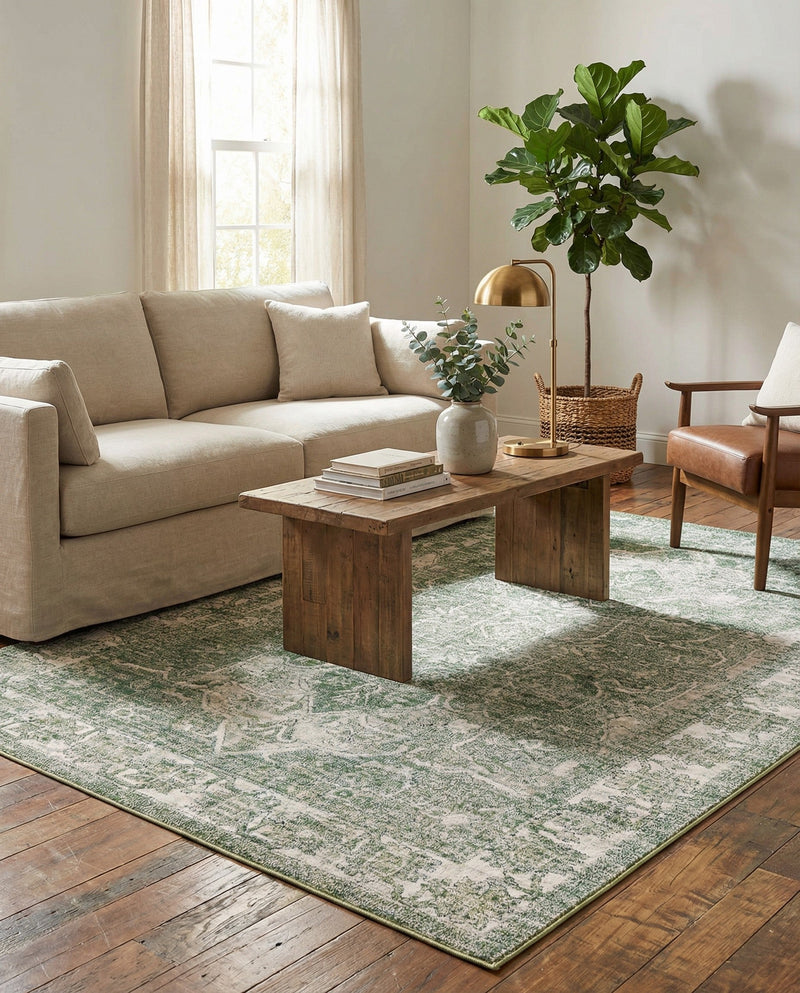 Savannah Soiree Collection Area Rug -  Everglade (Green) Rectangle Green  lifestyle 27