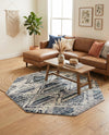 Marrakech Mosaic Collection Area Rug -  Atlas Octagon Blue Gray  lifestyle 61