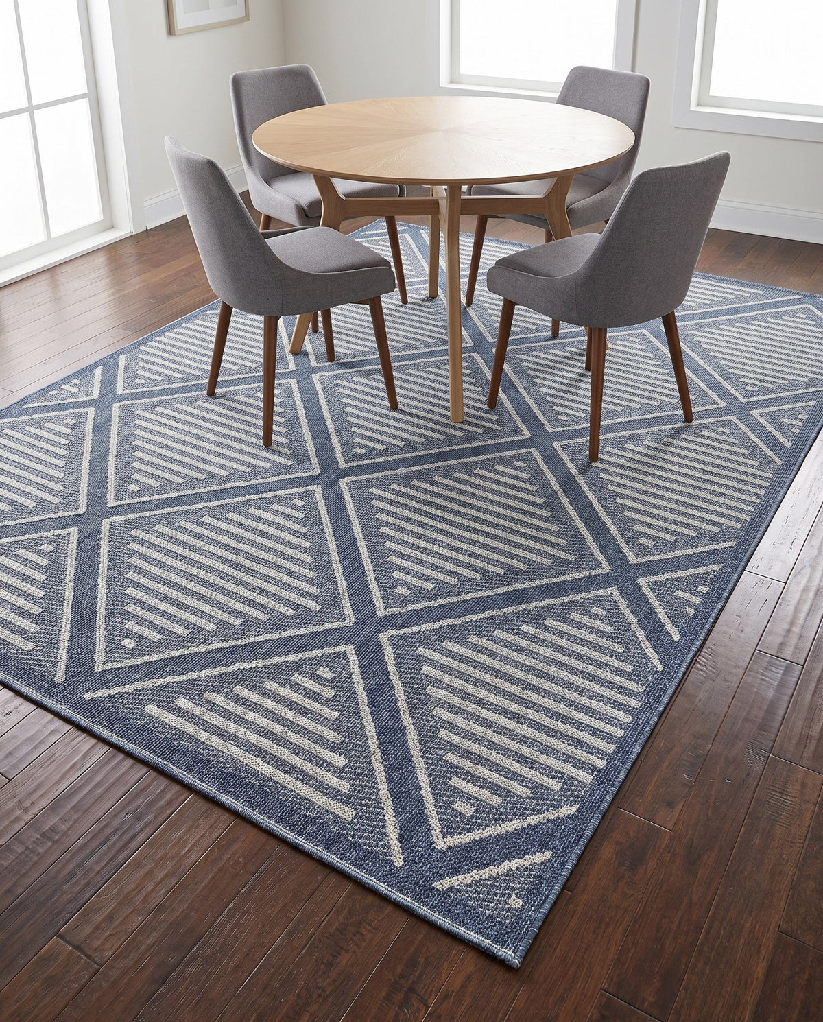 Savannah Pergola Collection Area Rug -  Eden Rectangle Navy Blue  lifestyle 69