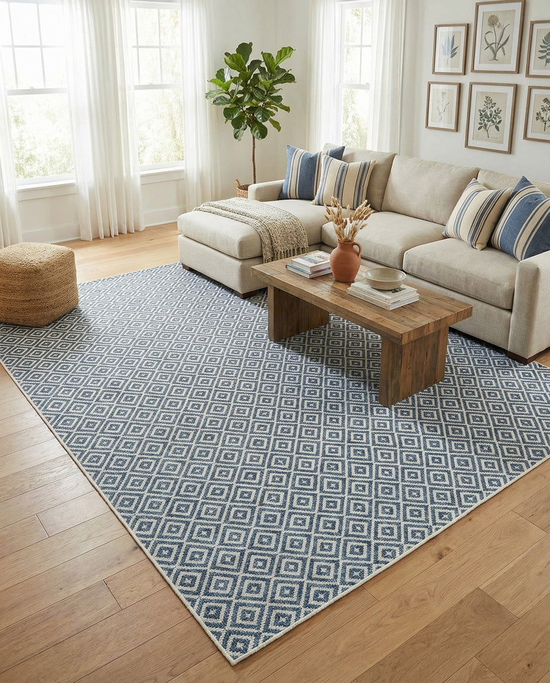 Urban Oasis Rugs Collection Area Rug -  Rooftop (Blue) Rectangle Blue  lifestyle 13