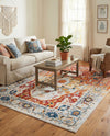 Parisian Elegance Collection Area Rug - Versailles (Rust Red) Rectangle Rust Red  lifestyle 17