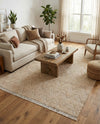 Woven Seaside Jute Collection Area Rug - Oia Rectangle White and Natural  lifestyle 60