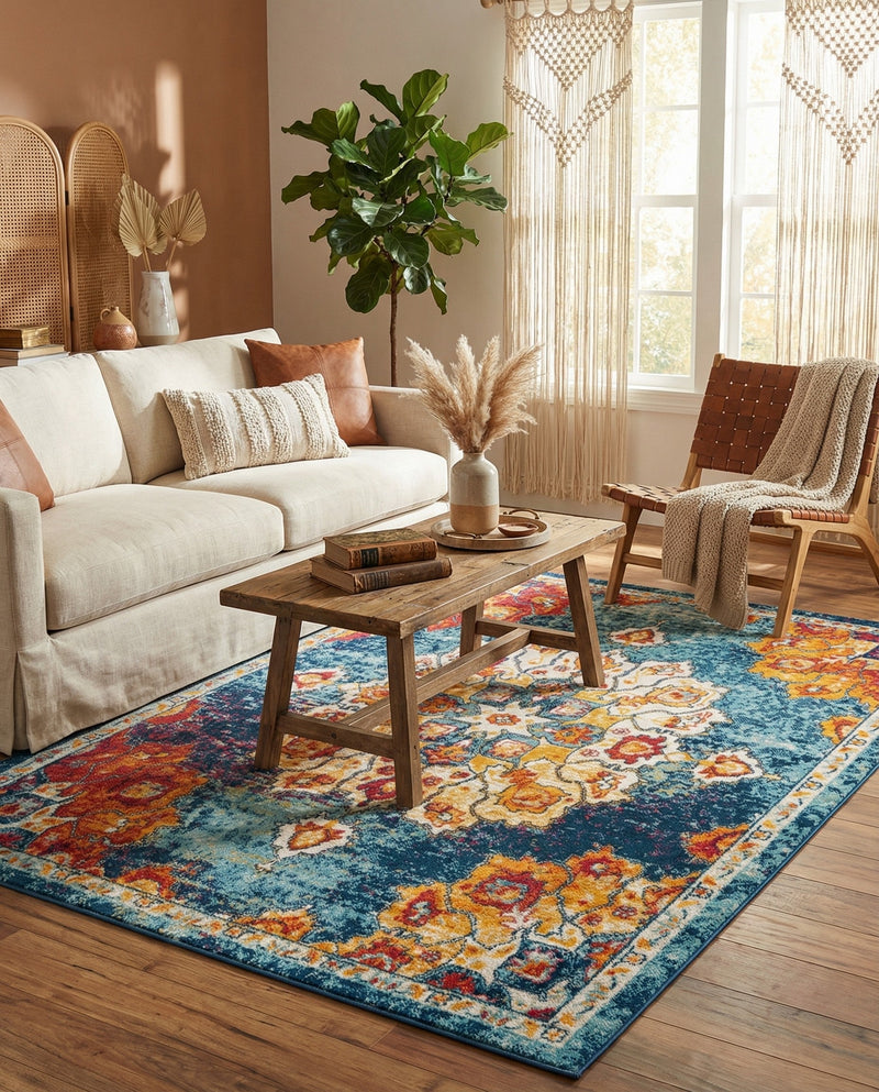 Beverly Grove Collection Area Rug - Melrose (Multi) Rectangle Multi  lifestyle 20