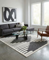 Monochrome Collection Area Rug -  Ash Rectangle Gray  lifestyle 28