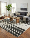 Urban Terrace Collection Area Rug -  Riverside Rectangle Black and White  lifestyle 6