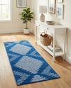 Seychelles Stripes Collection Area Rug - Mahe (Navy Blue) Runner Navy Blue  lifestyle 40