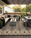 Urban Terrace Collection Area Rug -  Loft Rectangle Charcoal  lifestyle 14