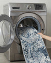 Aegean Elegance Washables Collection Area Rug -  Andros Runner Gray Navy Green  lifestyle 35