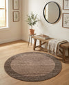 Studio Haven Collection Area Rug -  Conservatory (Light Brown) Round Light Brown  lifestyle 68
