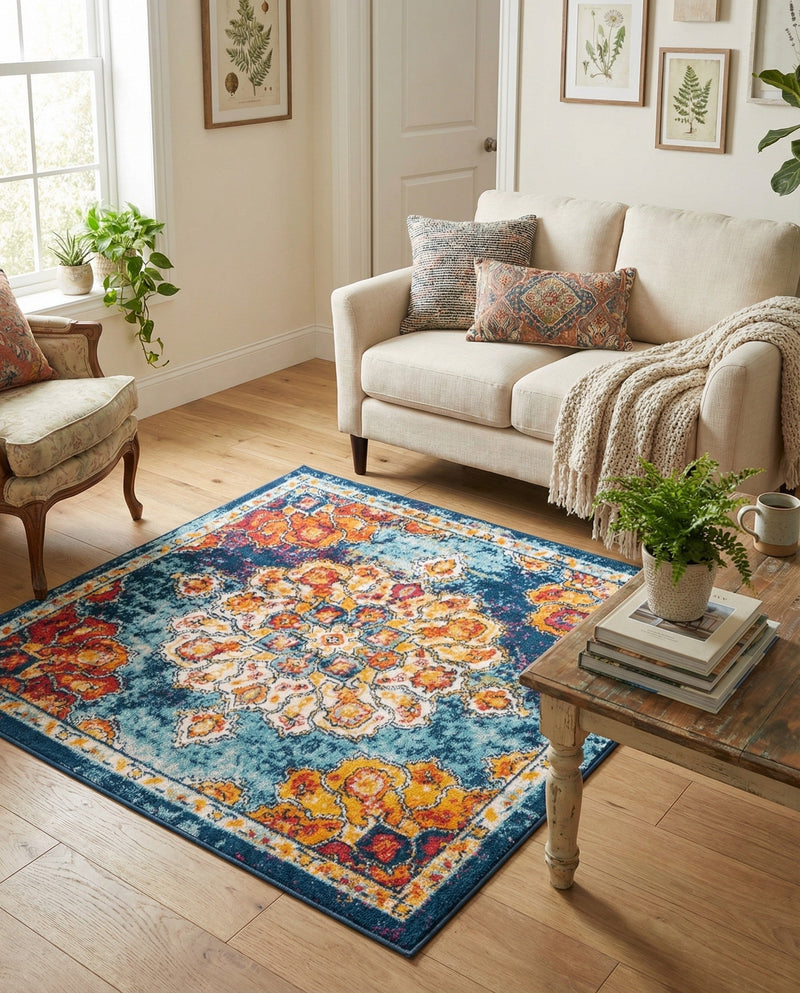 Beverly Grove Collection Area Rug - Melrose (Multi) Square Multi  lifestyle 59