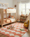 Wonder Tykes Collection Area Rug - Sparklewood Rectangle Soft Coral Pink  lifestyle 43