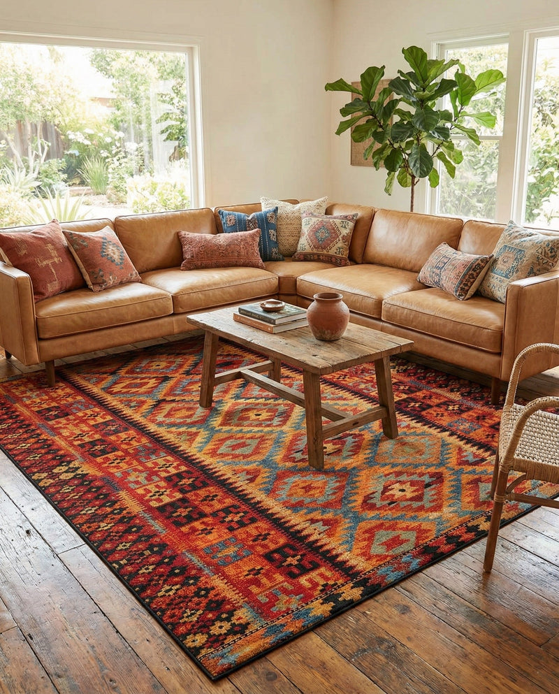 Safari Escape Rugs Collection Area Rug -  Kalahari Rectangle Multi  lifestyle 47