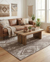 Desert Nomad Terrace Collection Area Rug - Sahara (Brown) Rectangle Brown  lifestyle 27