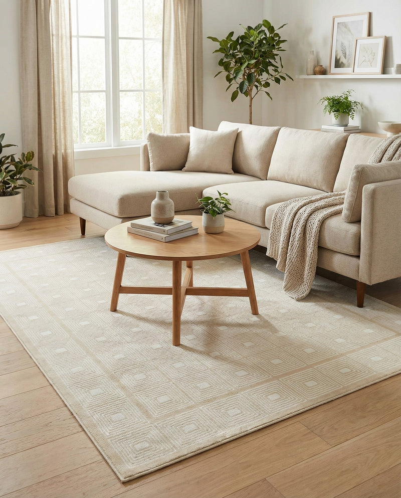 Aravalli Collection Area Rug -  Jaipur Rectangle Ivory White  lifestyle 42