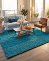 Plush Oasis Collection Area Rug - Serenity (Turquoise) Square Turquoise  lifestyle 49