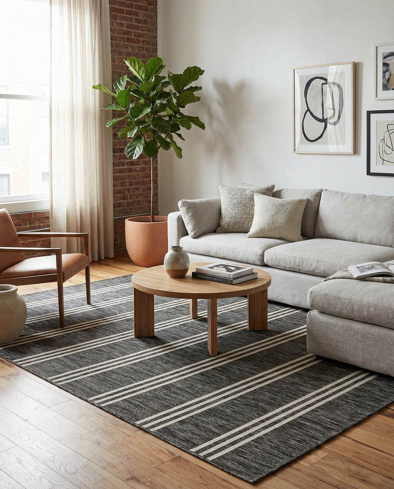 Urban Oasis Rugs Collection Area Rug -  District (Charcoal) Rectangle Charcoal  lifestyle 34