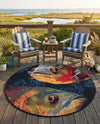 Seaside Haven Rugs Collection Area Rug -  Harbor Round Multi  lifestyle 68