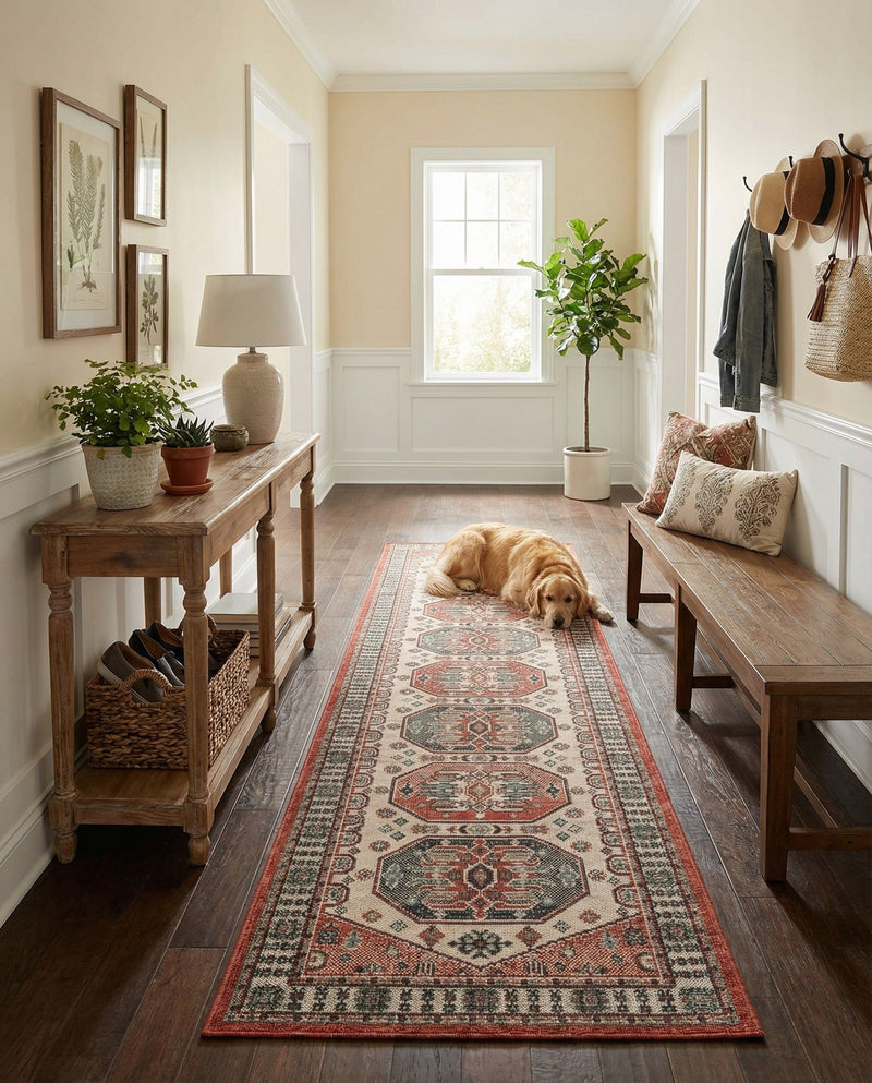 Patio Heritage Collection Area Rug - Veranda Runner Multi  lifestyle 68