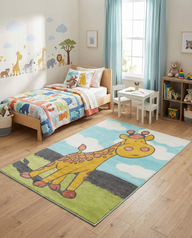 Wonder Tykes Collection Area Rug -  Frolic Rectangle Blue  lifestyle 7
